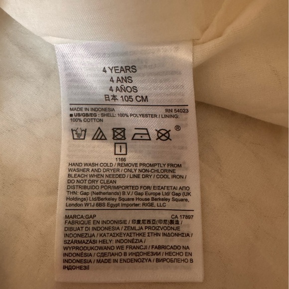 Baby Gap Ribbon Rose Embroidered Dress White Special Occasion Size 4T - Picture 8 of 8